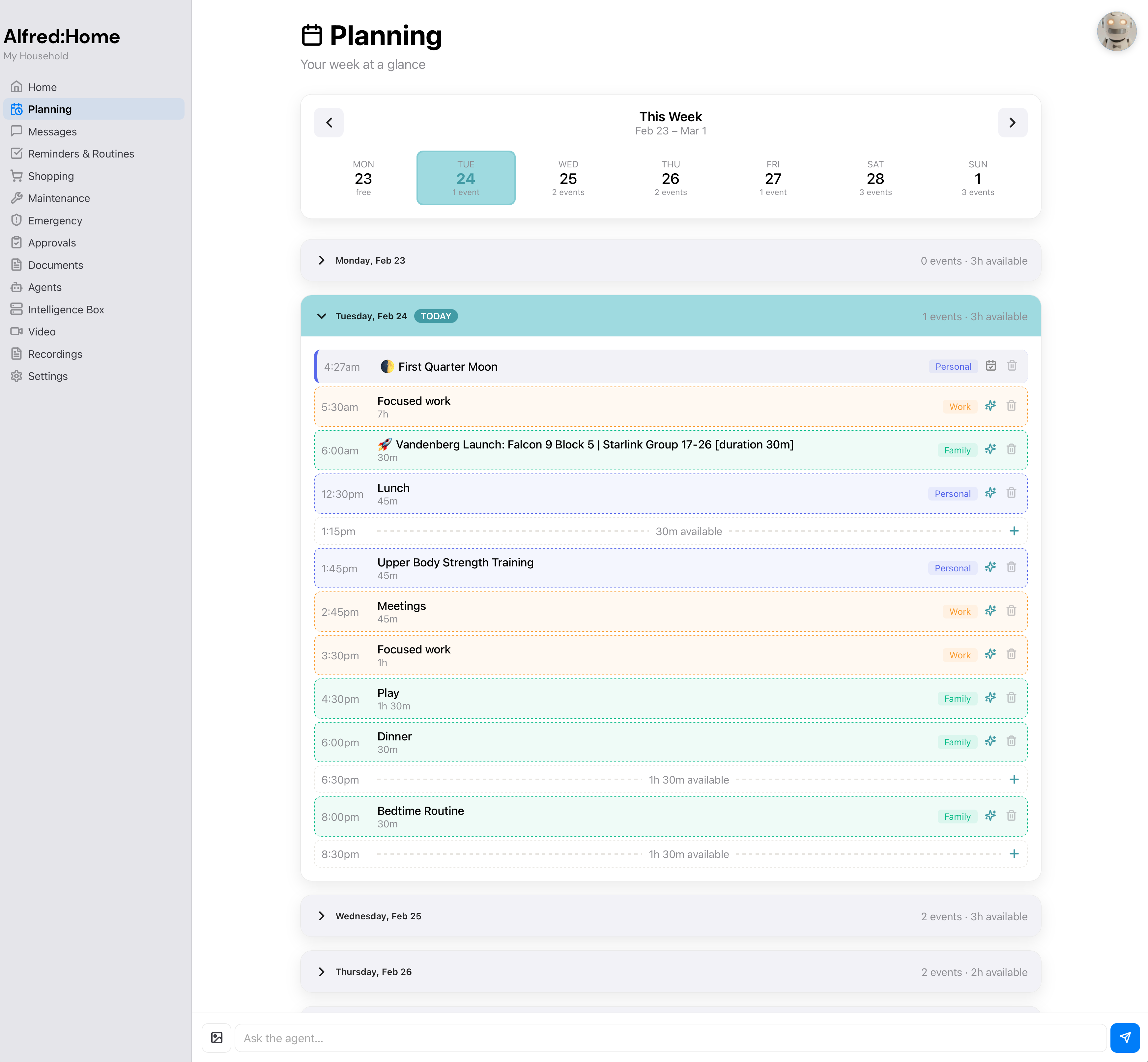 Alfred Home planning