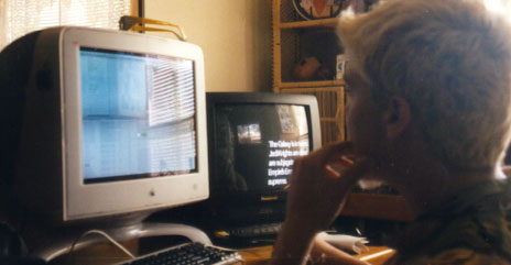 Devon editing on early Mac